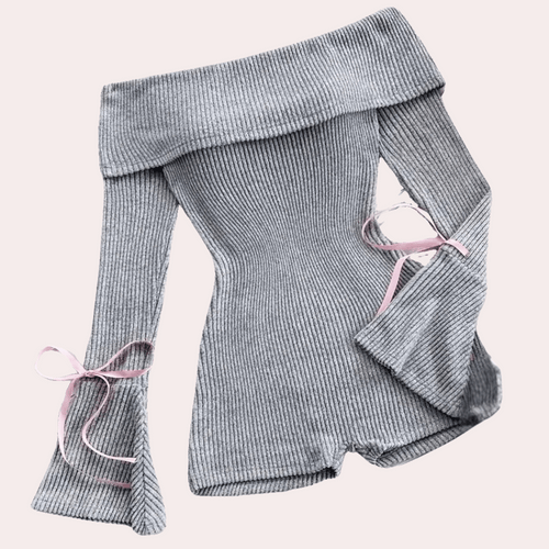 Stilla | Dame Romper med Off-Shoulder Og Lange Ærmer