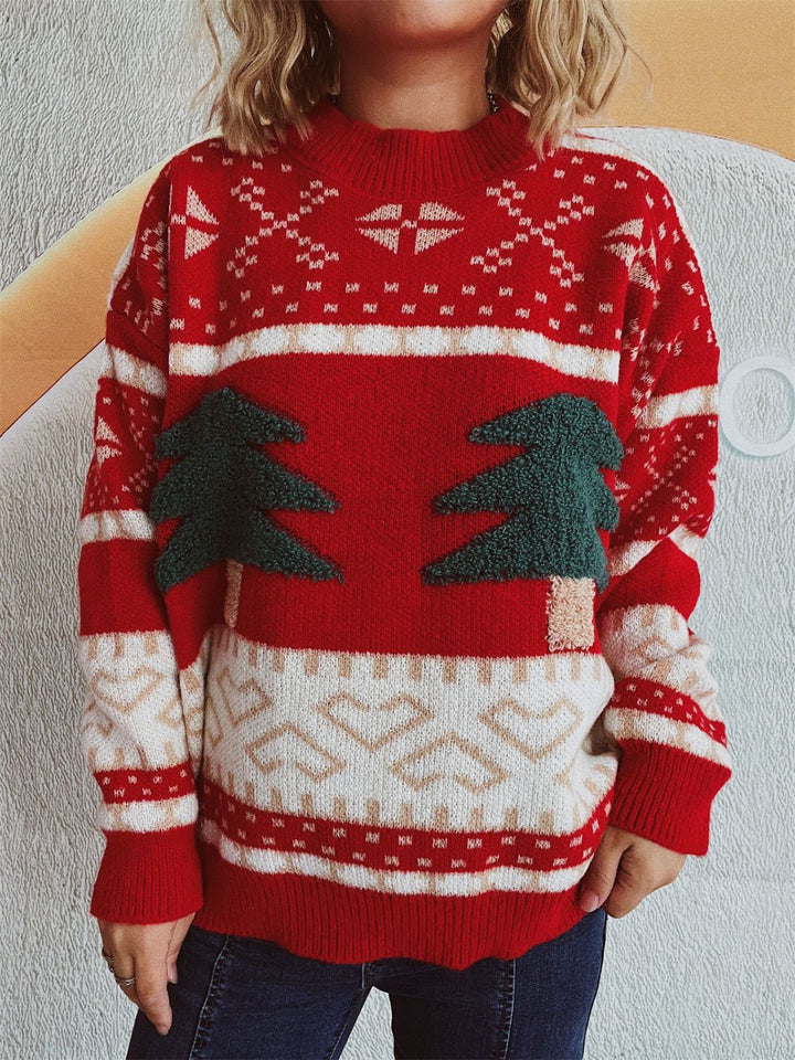 Stilla | Langærmet julesweater med høj krave
