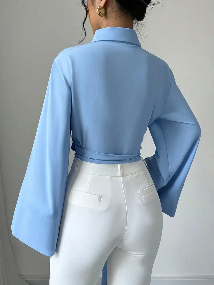 Stilla | Elegant Langærmet Skjortekjole