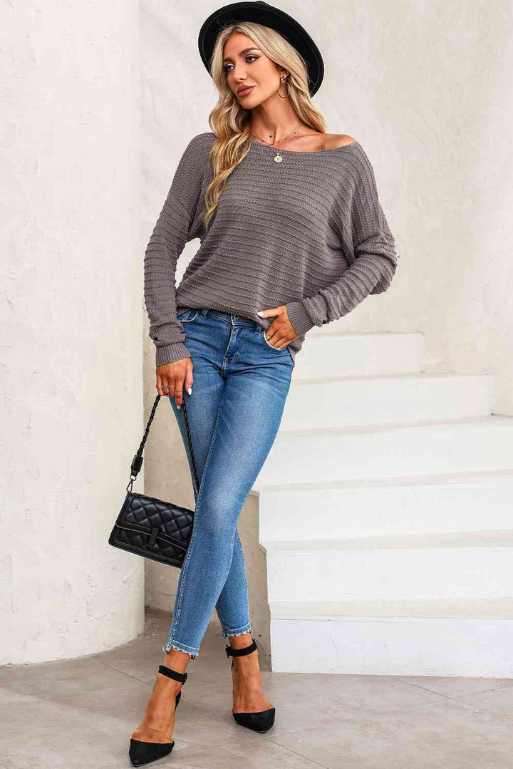 Stilla | Ribbet Rund Hals Sweater