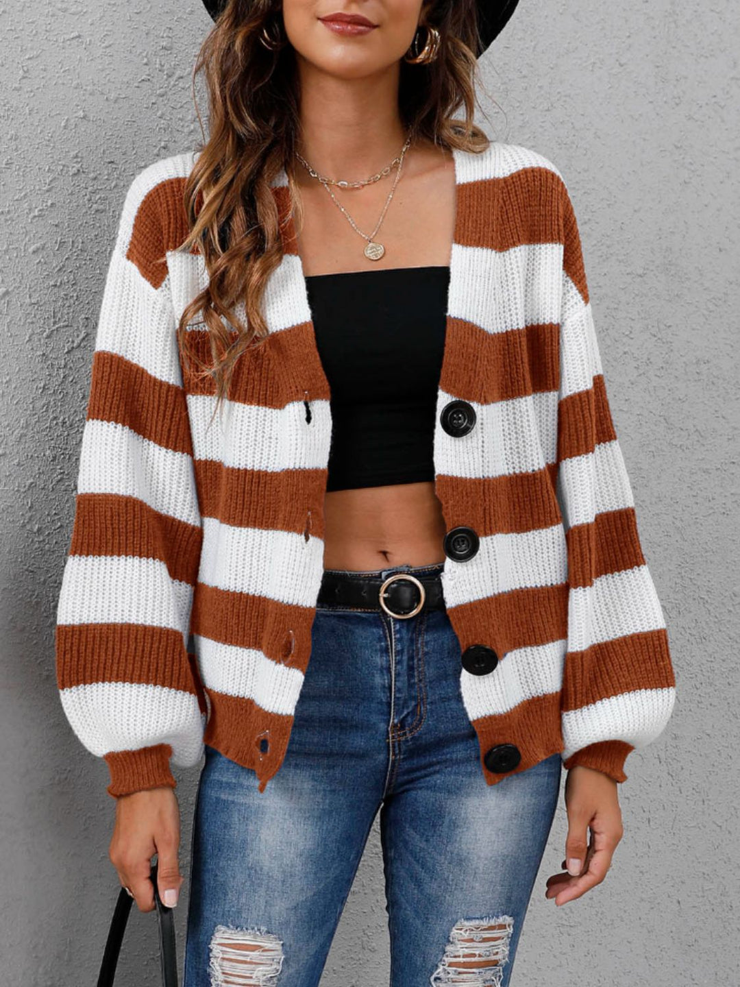 Stilla | Knap-op Langærmet Sweater