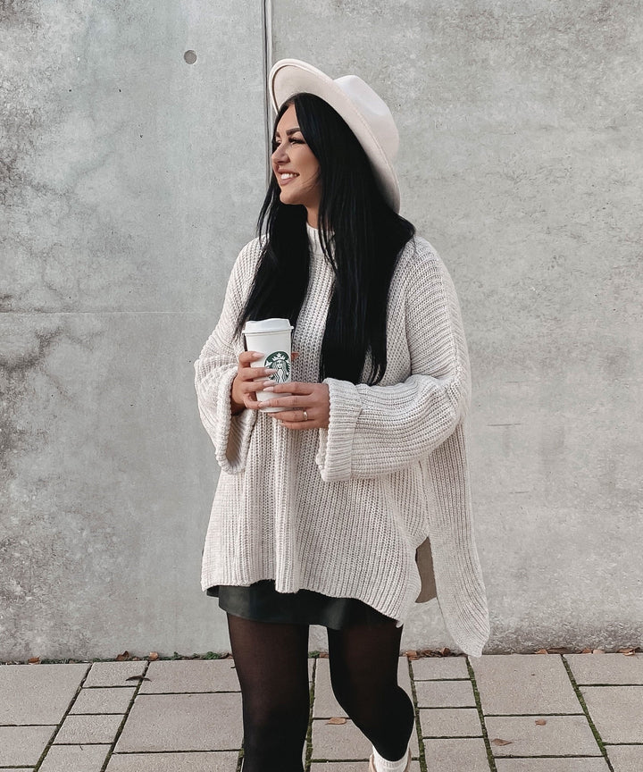 Stilla | Cozy Oversized Strik Sweater I Blød Beige
