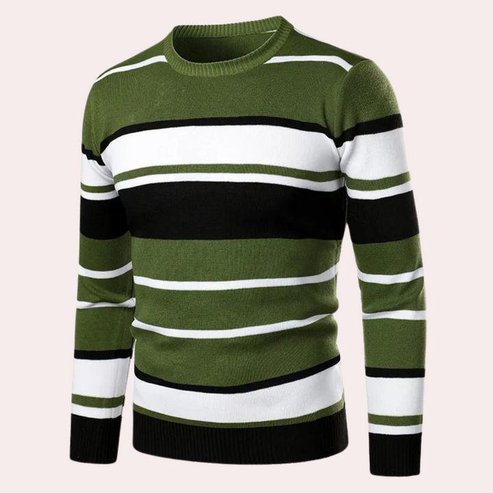 Stilla | Stribet Sweater til Mænd