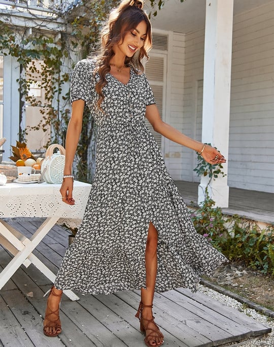 Stilla | Vintage Blomster A-line Kjole