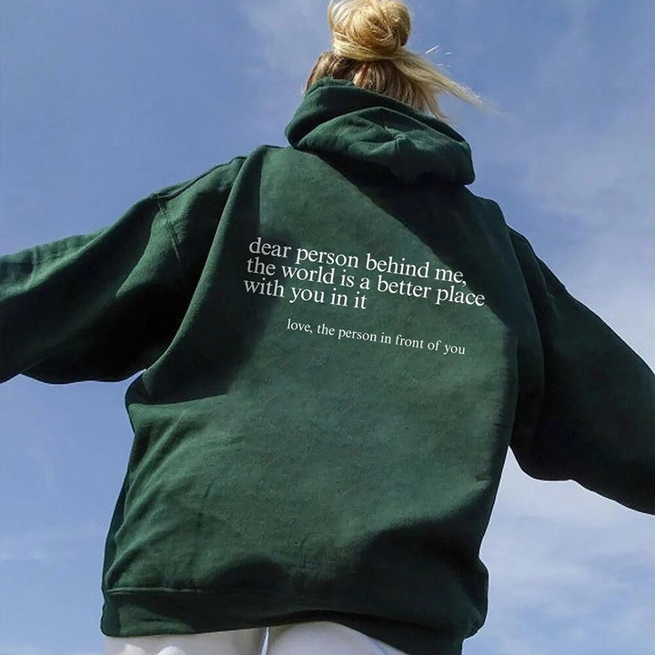 Stilla | Hoodie med Ryg-Udtalelse