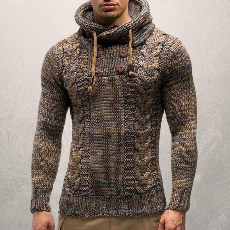 Stilla | Uld Kabelstrik Hættetrøje Slim Fit Pullover