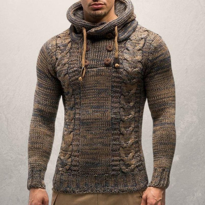 Stilla | Uld Kabelstrik Hættetrøje Slim Fit Pullover