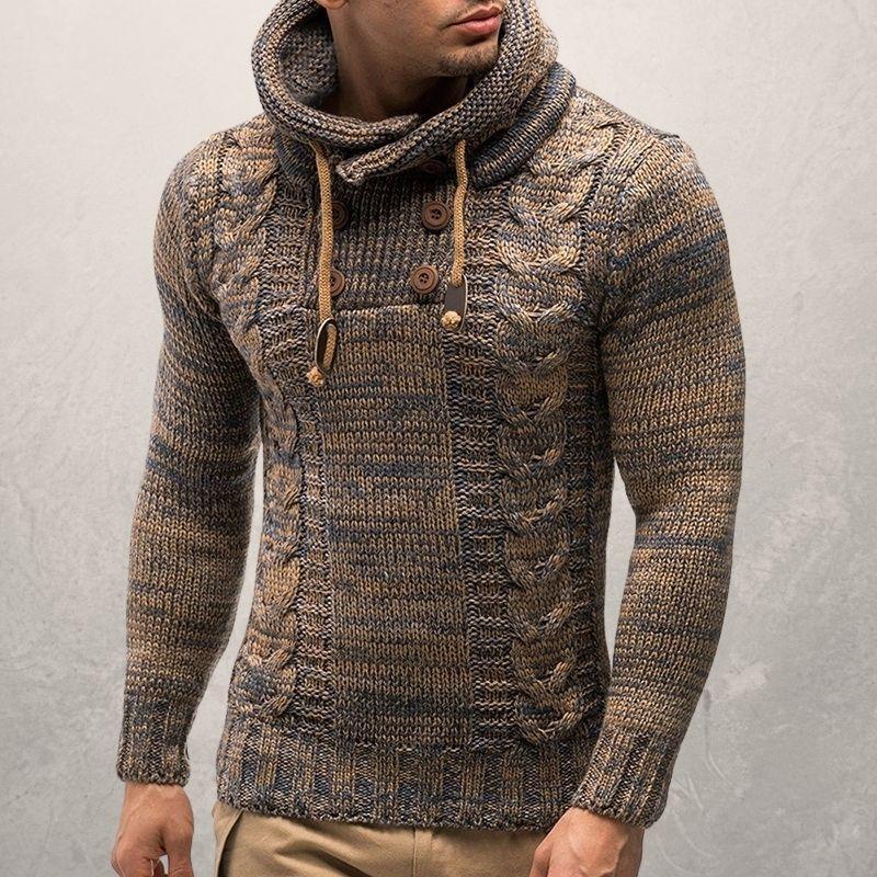 Stilla | Uld Kabelstrik Hættetrøje Slim Fit Pullover
