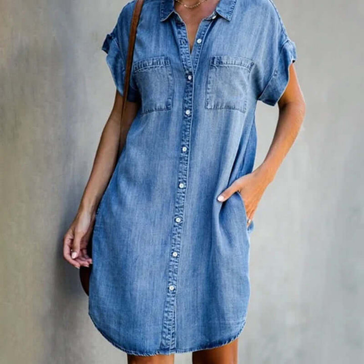 Stilla | Praktisk jeanskjole til hverdaglook
