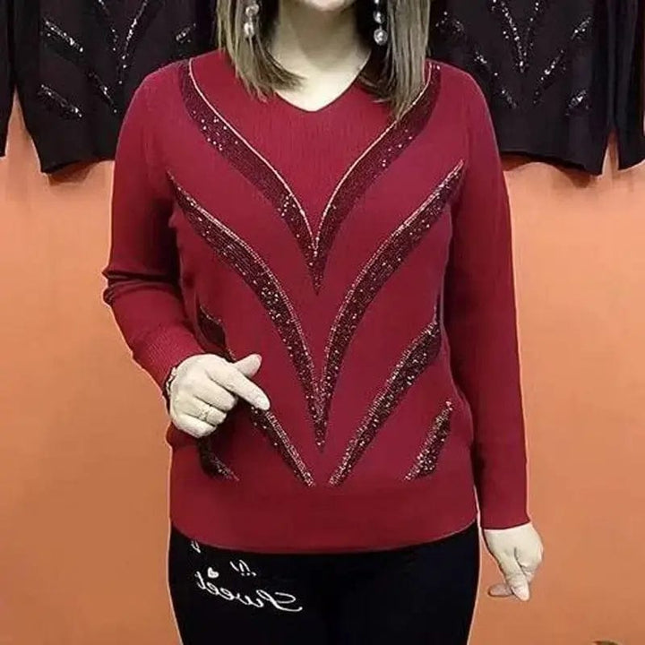 Stilla | V-udskæring Sweater Elegant Tidløs Stil Ideel til Vinteren