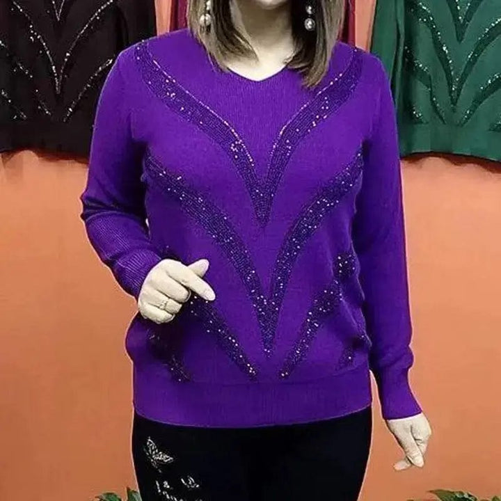 Stilla | V-udskæring Sweater Elegant Tidløs Stil Ideel til Vinteren