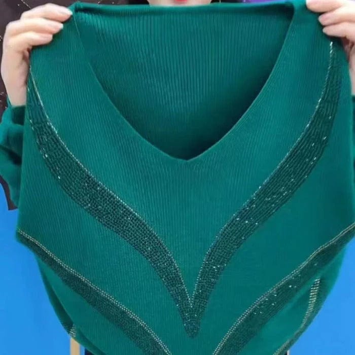 Stilla | V-udskæring Sweater Elegant Tidløs Stil Ideel til Vinteren