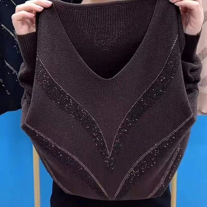 Stilla | V-udskæring Sweater Elegant Tidløs Stil Ideel til Vinteren