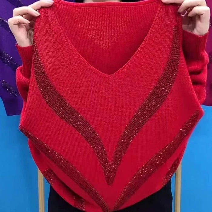 Stilla | V-udskæring Sweater Elegant Tidløs Stil Ideel til Vinteren