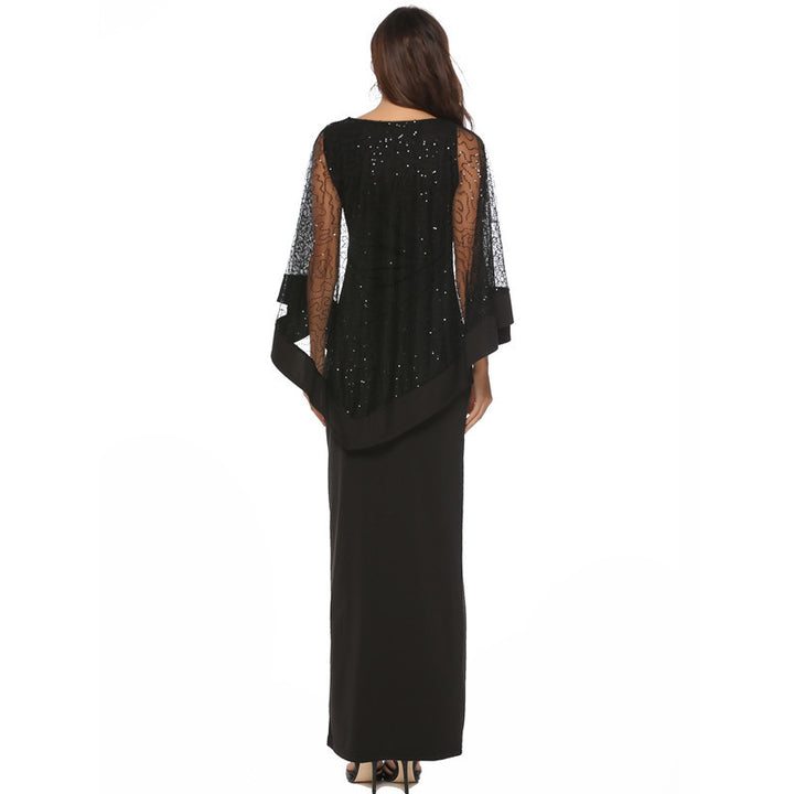 Dame Elegant Paillet Overlay Aftenkjole Stilla