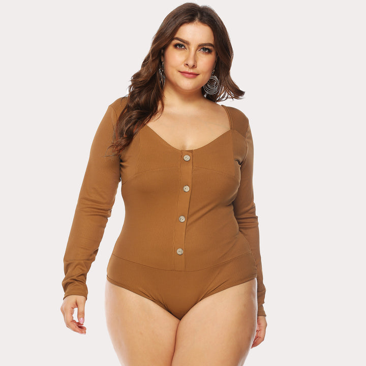 Dame jumpsuit med lange ærmer og knapdetaljer Skovae