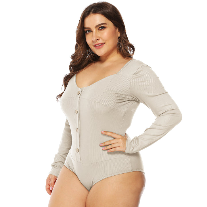 Dame jumpsuit med lange ærmer og knapdetaljer Skovae