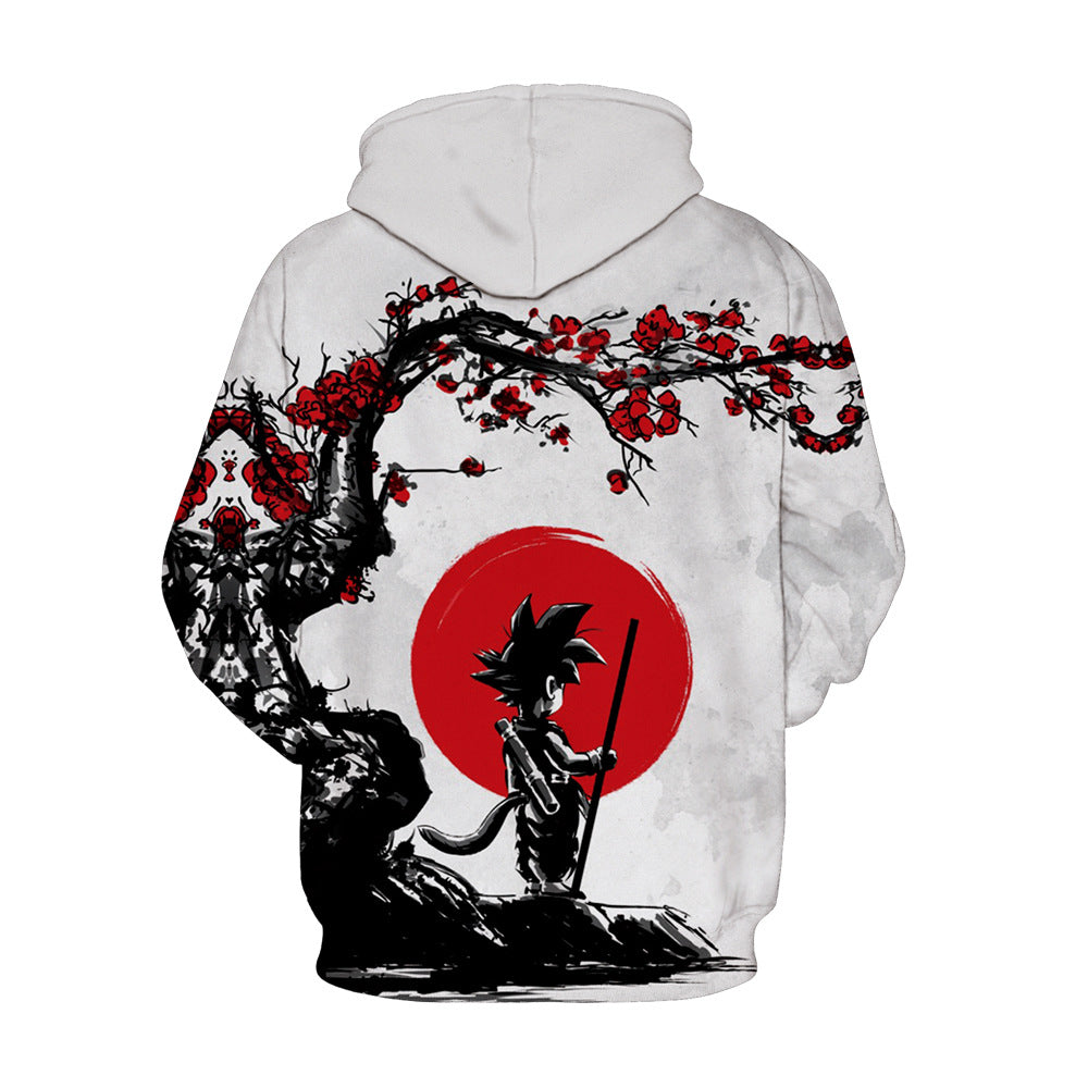 Damer hætte sweatshirt med kunstnerisk design og dyb rund halsudskæring Stilla
