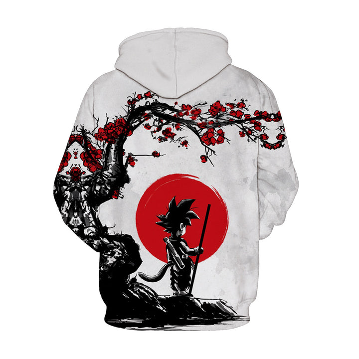 Damer hætte sweatshirt med kunstnerisk design og dyb rund halsudskæring Stilla