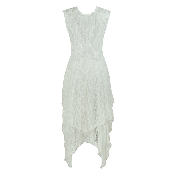 Dame Elegant Spidselag Midi Kjole Stilla