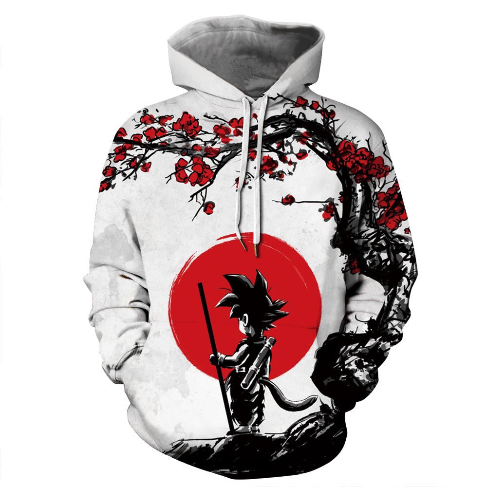 Damer hætte sweatshirt med kunstnerisk design og dyb rund halsudskæring Stilla
