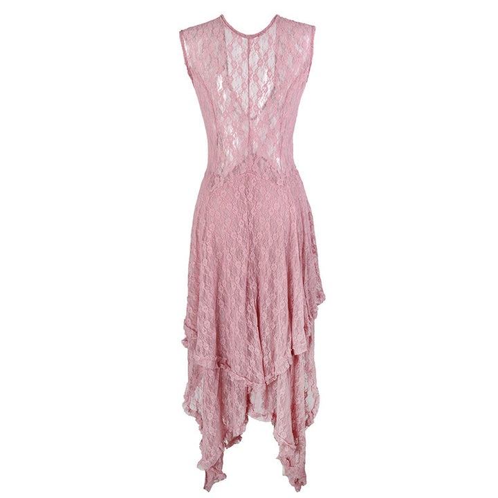 Dame Elegant Spidselag Midi Kjole Stilla