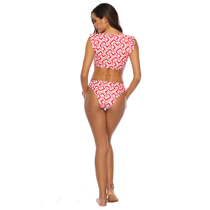 Dame Bikini-sæt med elegante flæsedetaljer Stilla