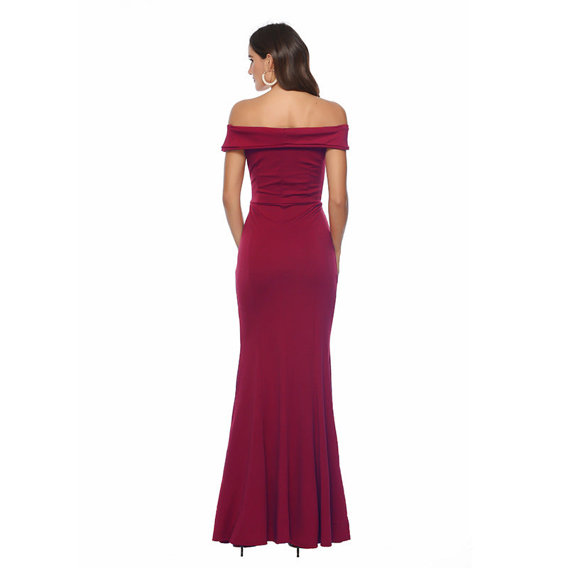 Dame Off-Shoulder Elegant Maxikjole Stilla