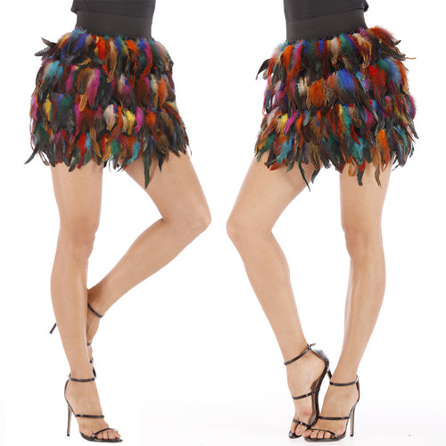 Dame Fjer Skirt Stilla