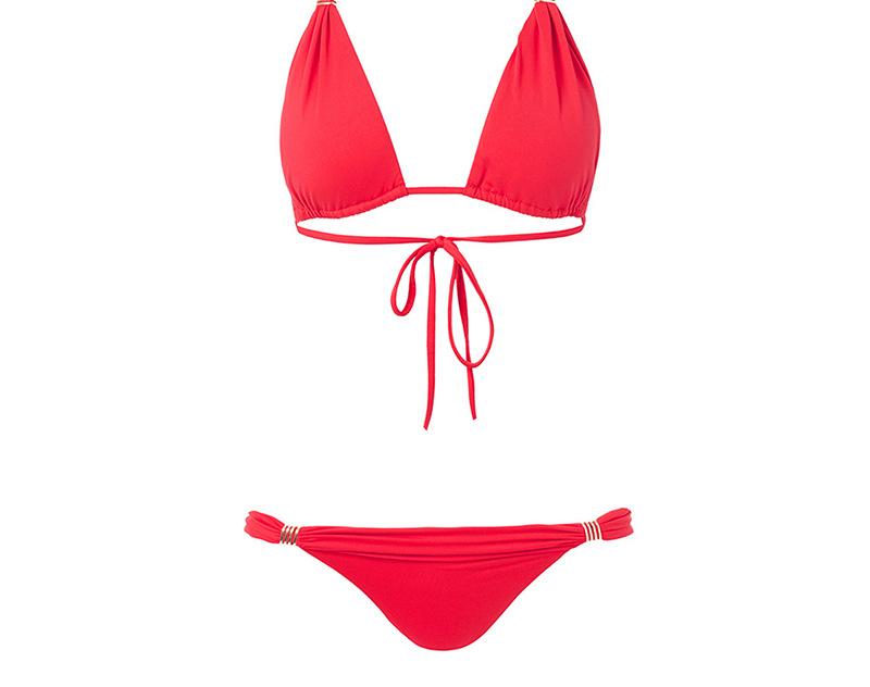 Dame triangel-bikini med luksuriøse detaljer og justerbare stropper Stilla