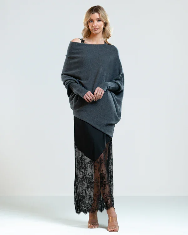 Stilla | Asymmetrisk Draperet Pullover