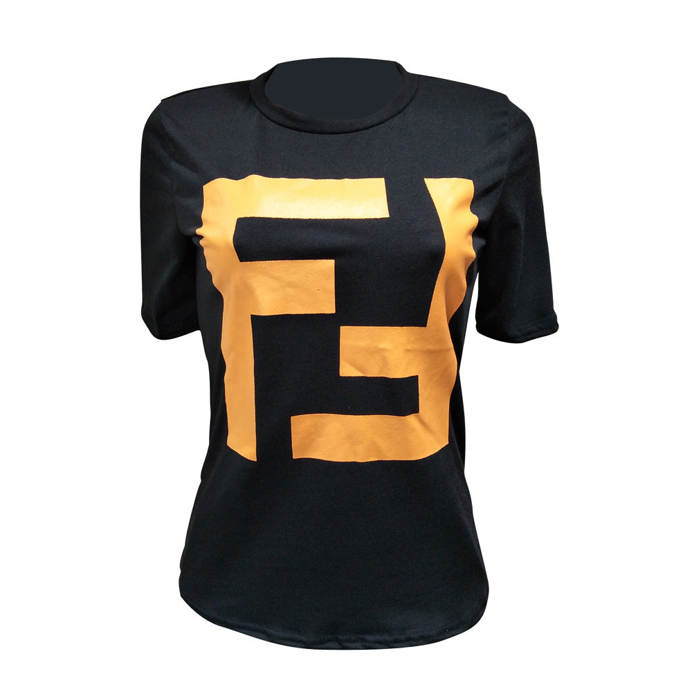 Dame Trendy T-Shirt med iøjnefaldende logo Stilla