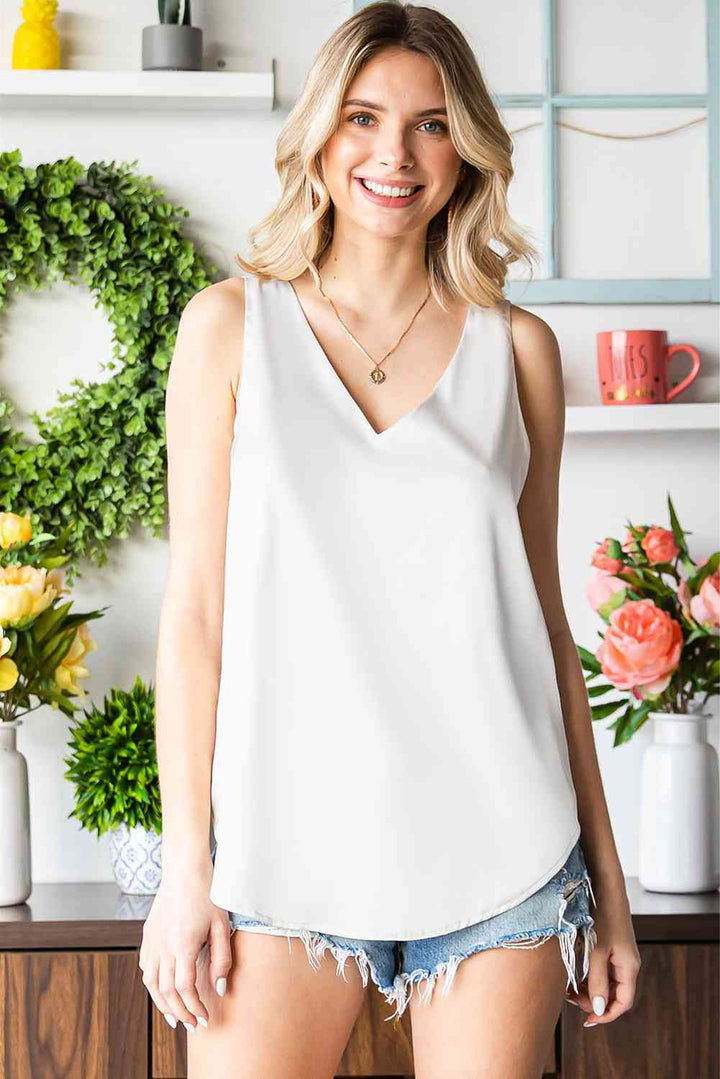 Stilla | Hem V-hals Tank Top