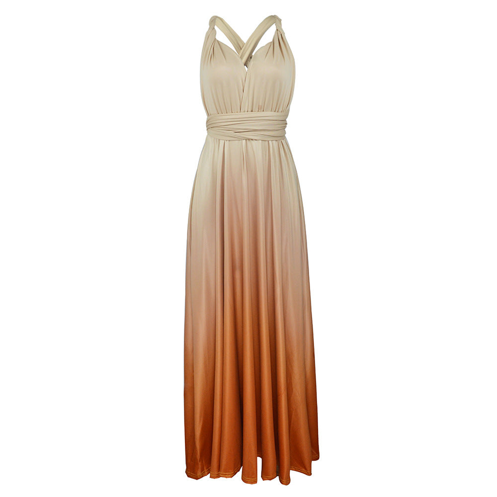Dame Elegante Ombre Maxikjole Stilla
