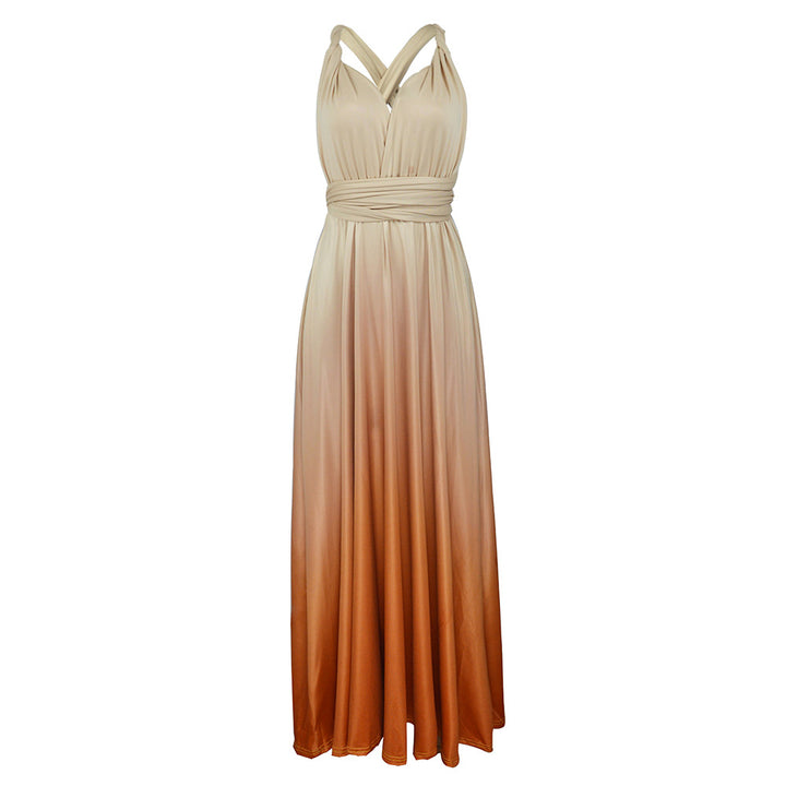 Dame Elegante Ombre Maxikjole Stilla