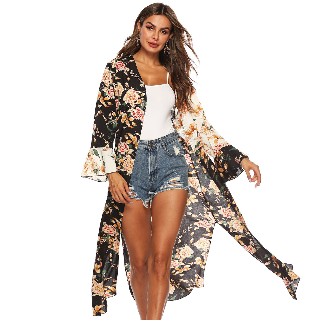 Dame floral Kimono fra Skovae