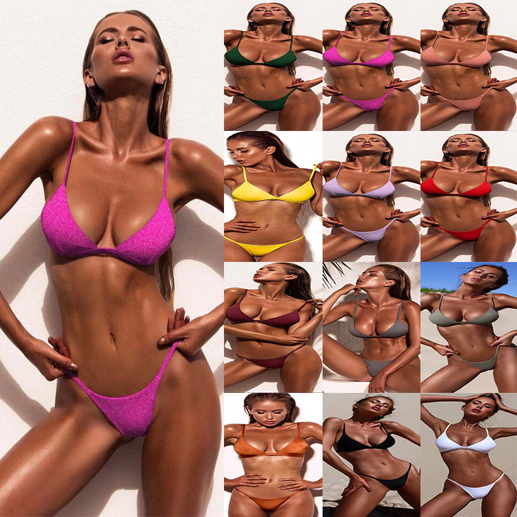 Dame Minimalistisk Triangel-Bikini Skovae