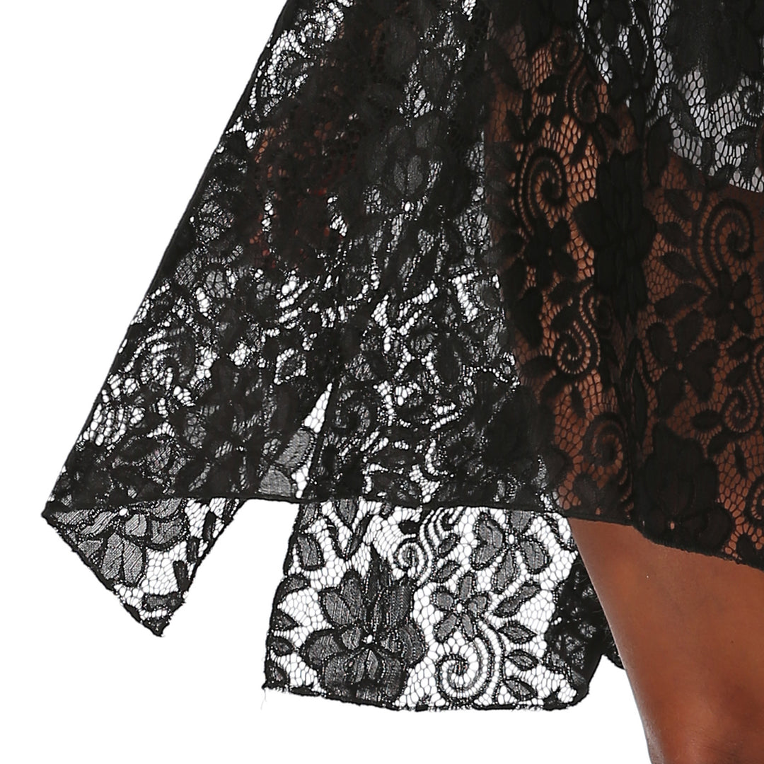Dame Transparent Lace Beach Cover-Up Skovae