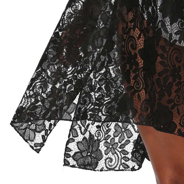 Dame Transparent Lace Beach Cover-Up Skovae