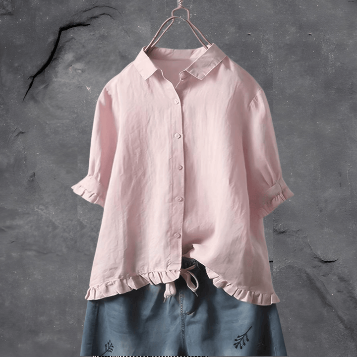 Stilla | Linned Damebluse