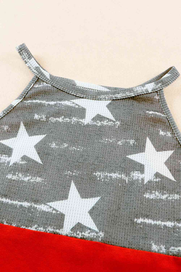 Stilla | Stripe Farveblok Buet Kant Tank