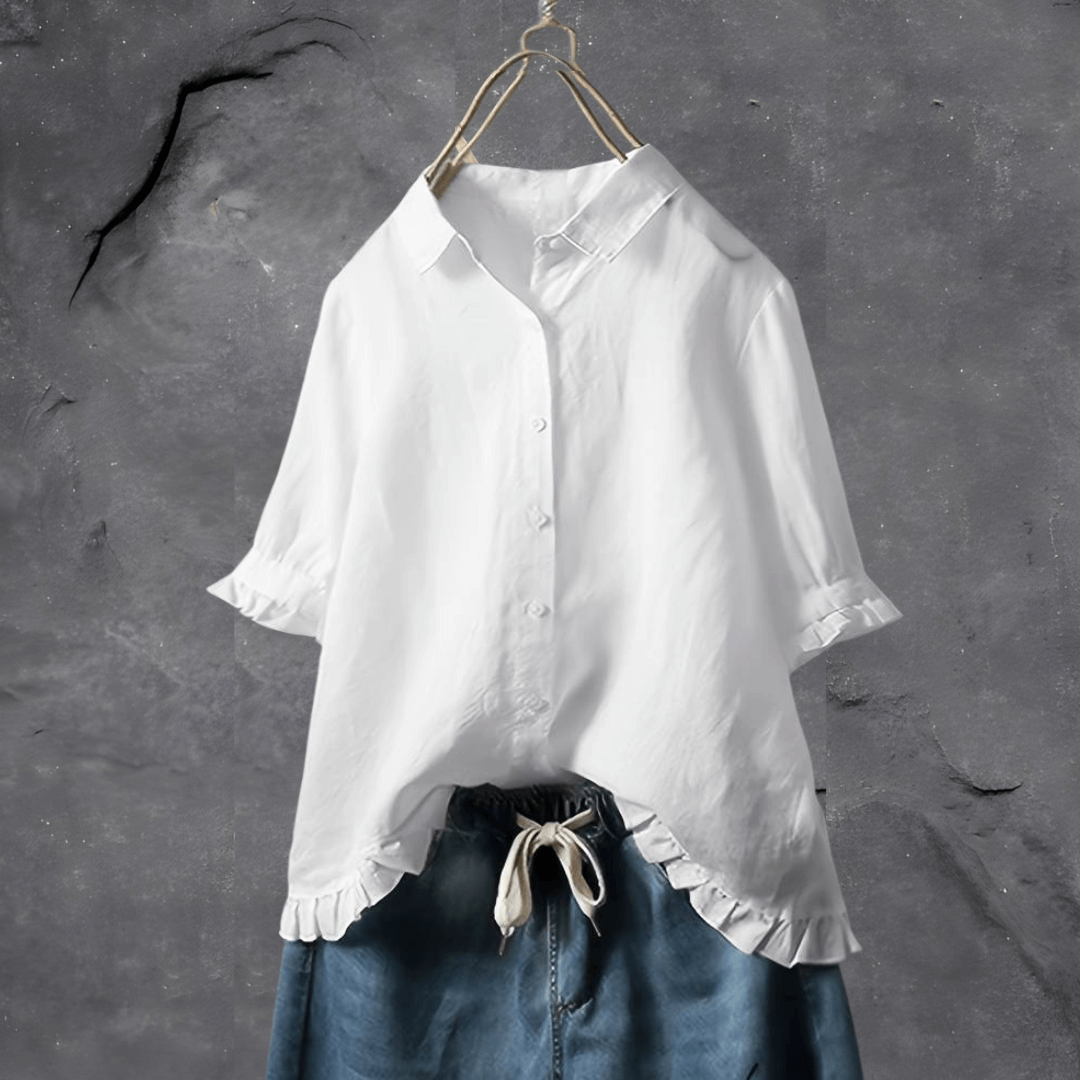 Stilla | Linned Damebluse