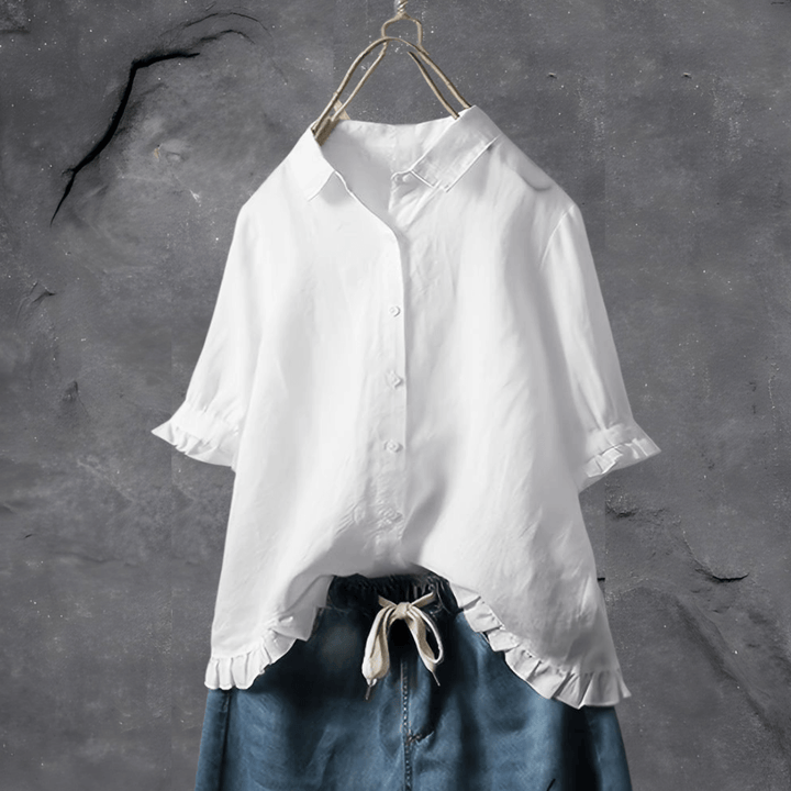 Stilla | Linned Damebluse