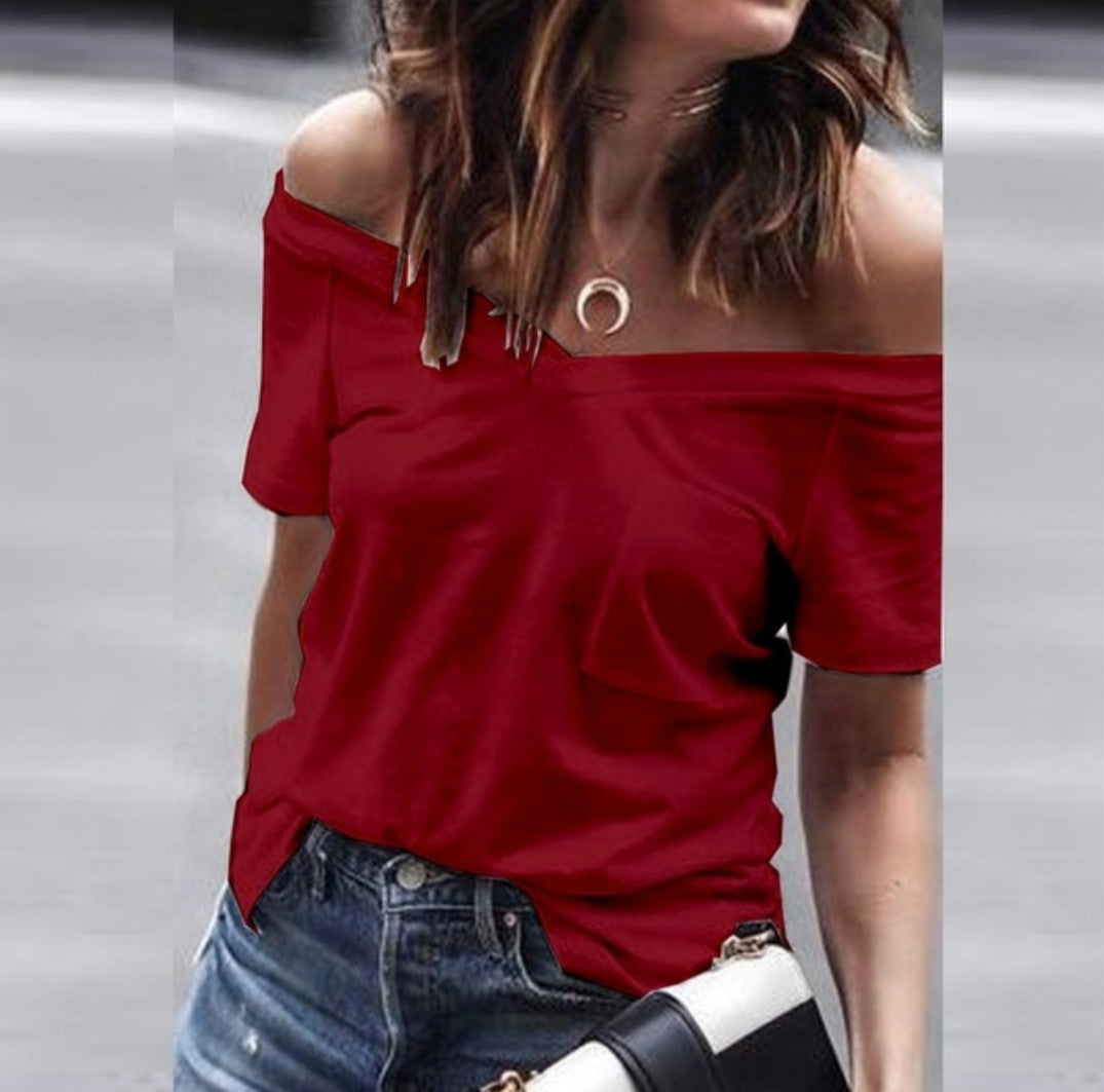 Kvinder Off-Shoulder T-Shirt Stilla