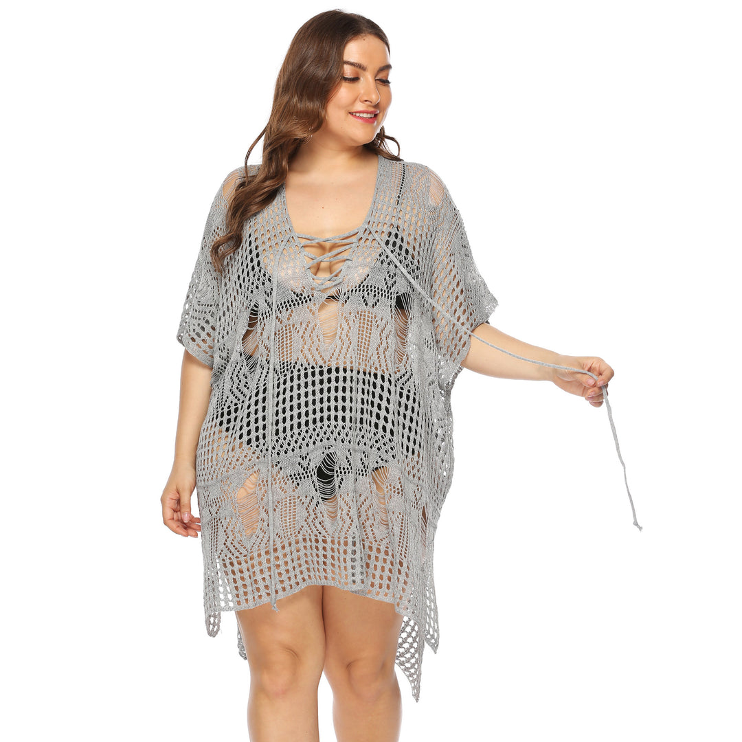Femme Elegante Hæklet Strand Cover-Up Stilla