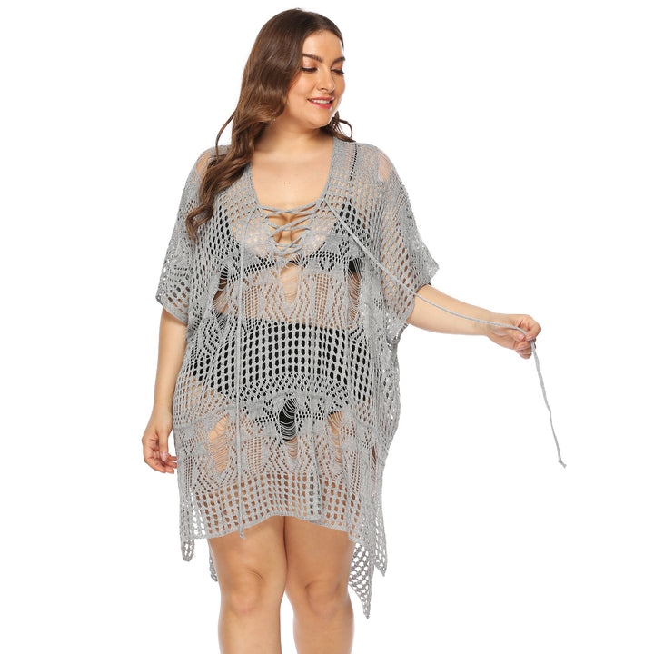 Femme Elegante Hæklet Strand Cover-Up Stilla