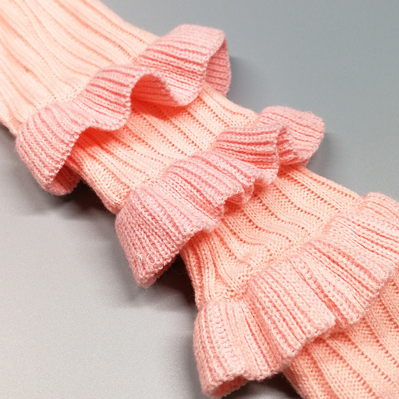 Dame Cropped Pullover med Rynkede Ærmer Stilla