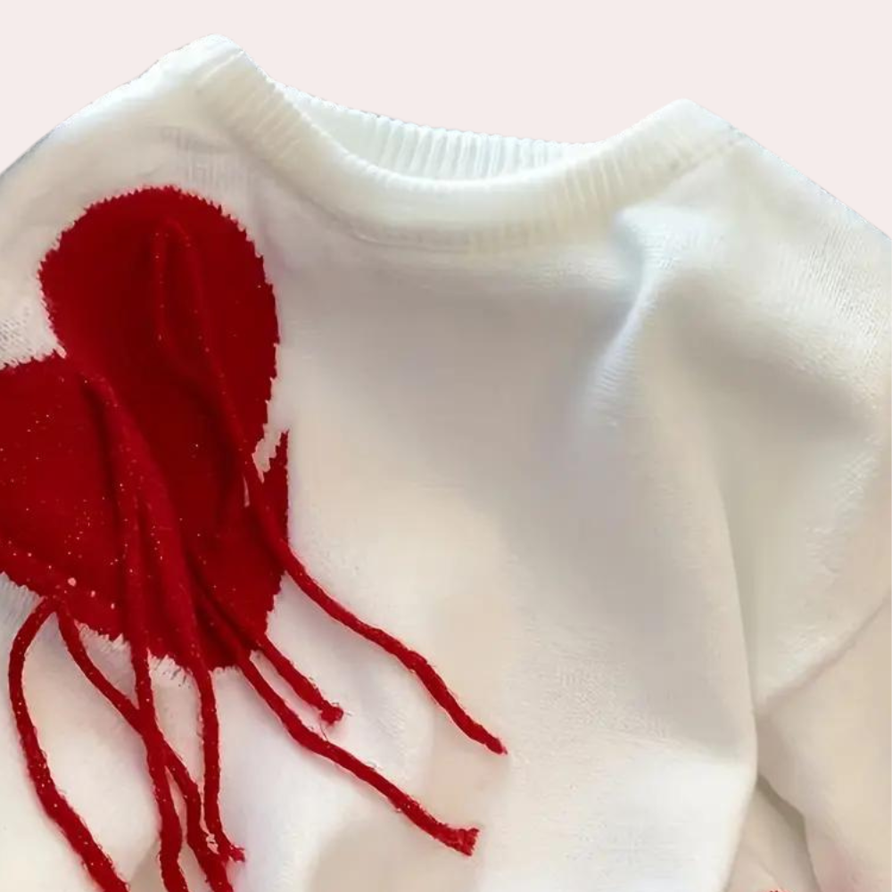 Stilla | Elegante Hjerte Striktrøje til Damer