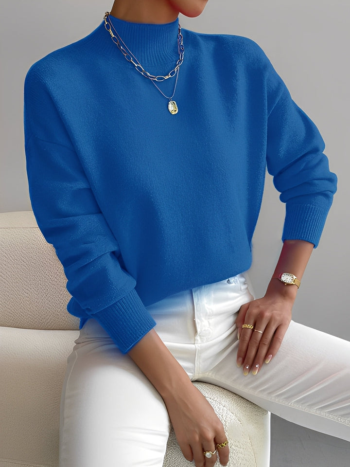 Stilla | Elegant Damepullover med Ståkrave