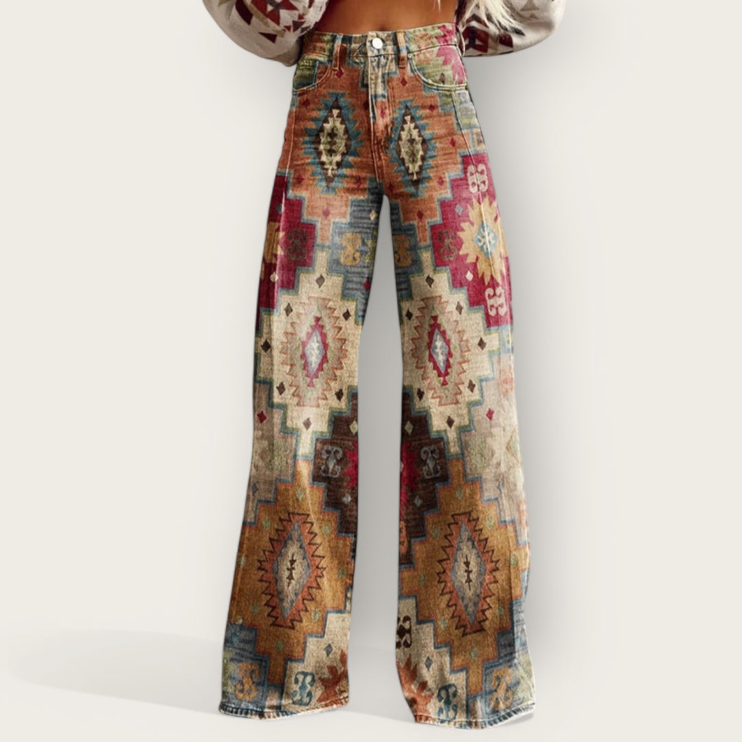 Stilla | Smuk / Baggy Boho Årgang Bukser